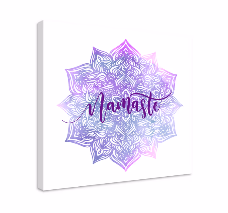 Quadro com mandala Mandala roxa namaste - TenStickers