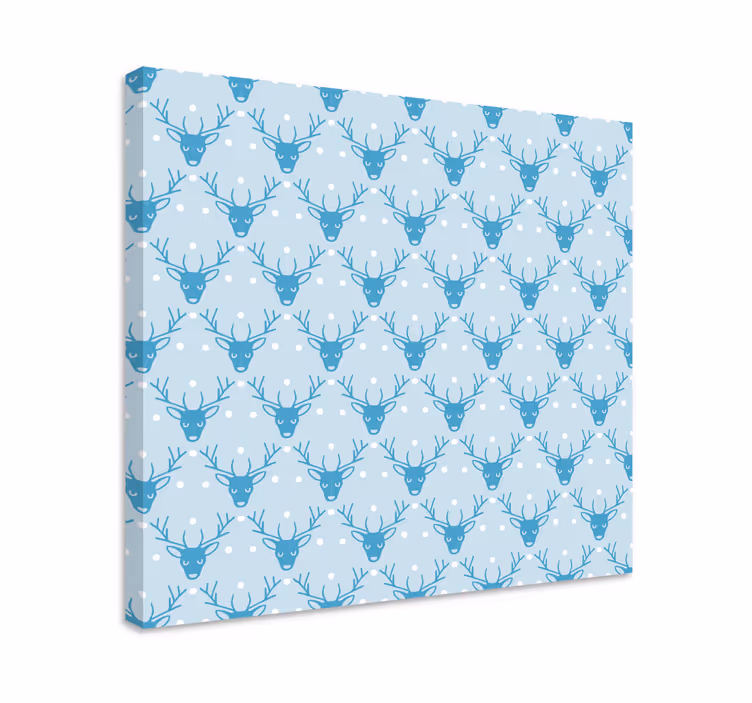 Quadro com veados padrão de veado inverno - TenStickers