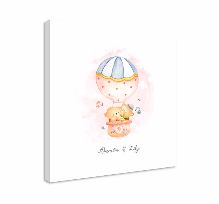 Quadro de casamento Balões de amor personalizáveis - TenStickers