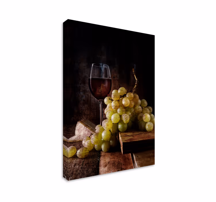 Quadro decorativo de vinícola cacho de uvas elegante - TenStickers