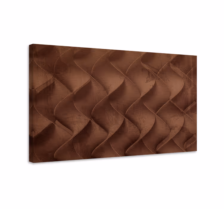 Quadro de figuras geométricas Textura amarrotada marrom - TenStickers