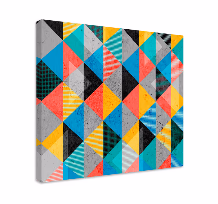 Quadro de figuras geométricas padrão de diamante dinâmico - TenStickers