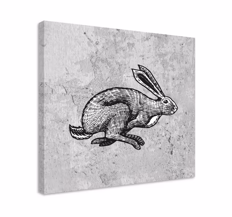 Quadro animais design de coelho correndo - TenStickers