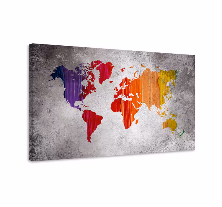 Quadro mapa mundi Mapamundi colores - TenStickers