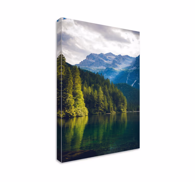 Quadro de paisage reflexo de montanha tranquilo - TenStickers