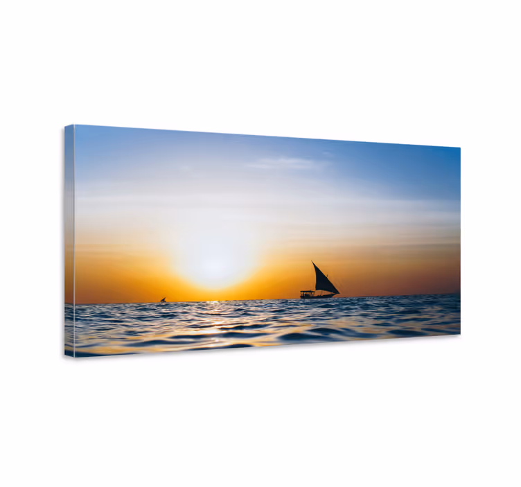 Quadro de paisage navegando ao pôr do sol - TenStickers