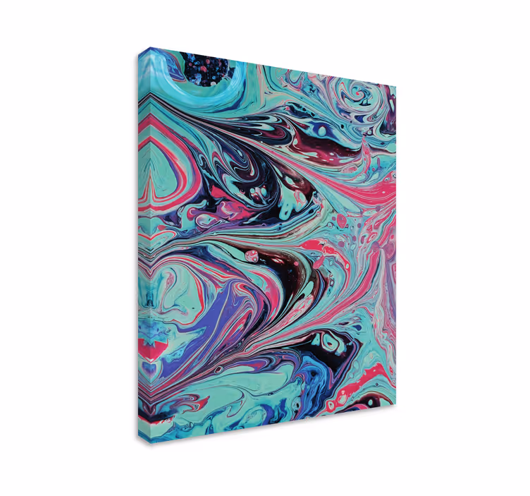 Quadro decorativo abstrato com redemoinhos em fluido - TenStickers