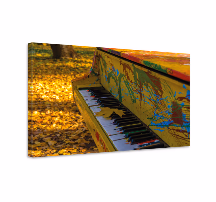 Quadro de música melodia de piano outonal - TenStickers