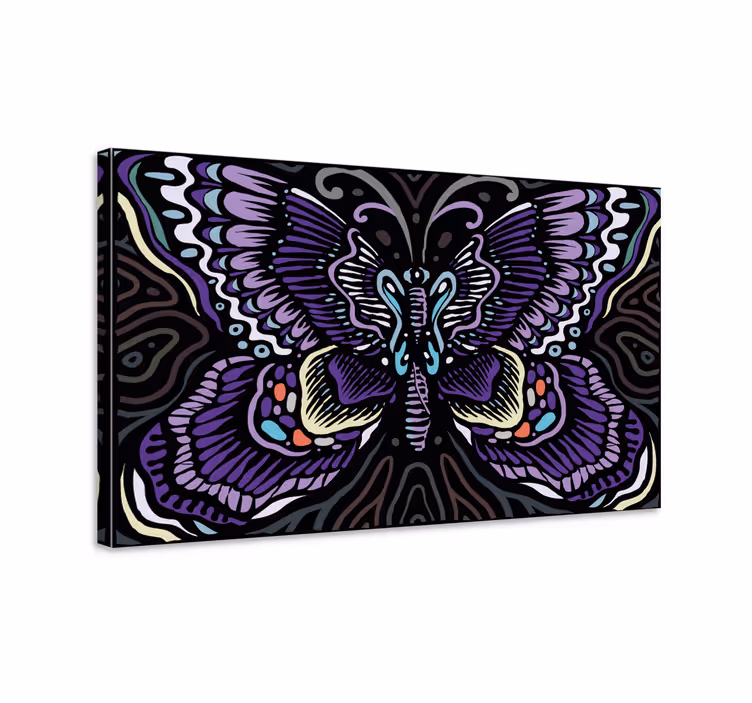 Quadro de borboletas com design intricado - TenStickers