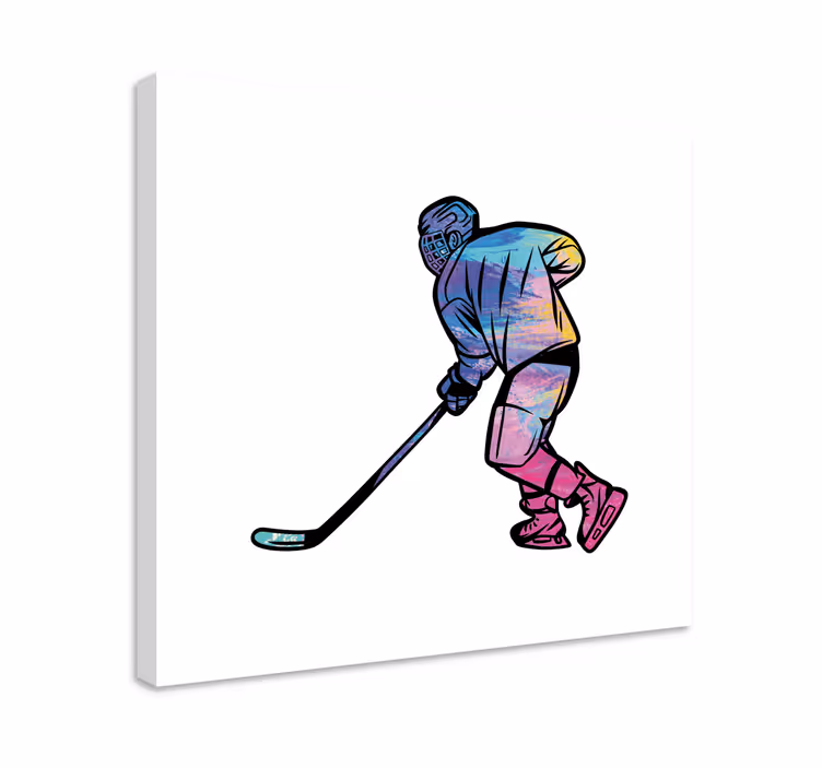 Quadros de desportos jogador de hóquei em ação - TenStickers