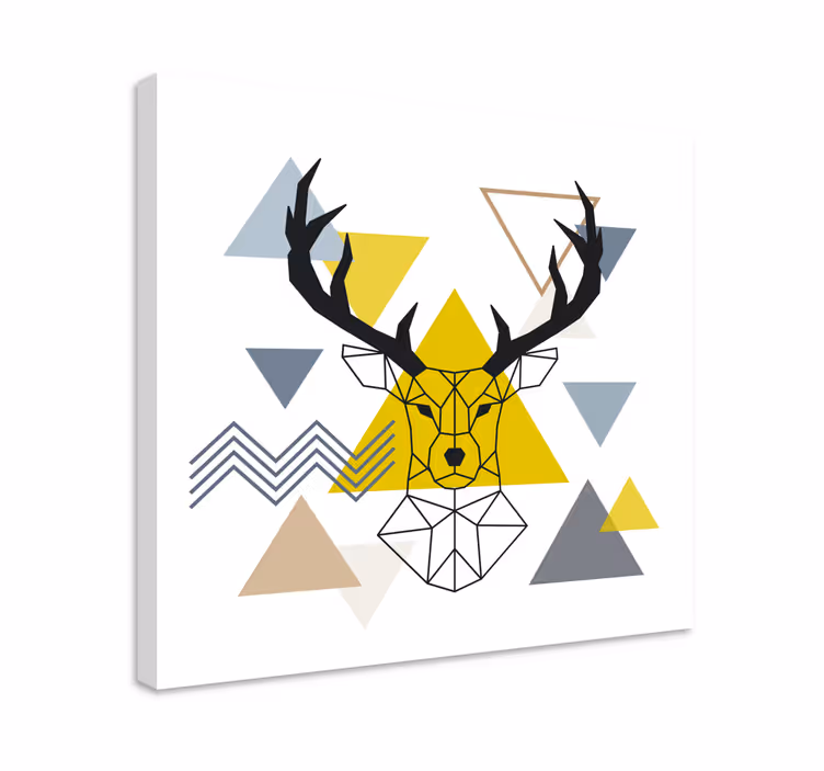 Quadro de veados Veado geométrico - TenStickers