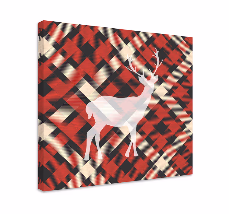 Quadro com veados silhueta de cervo estilizada - TenStickers