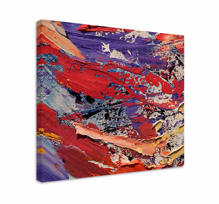 Quadro de arte Pintura com respingos de cores - TenStickers