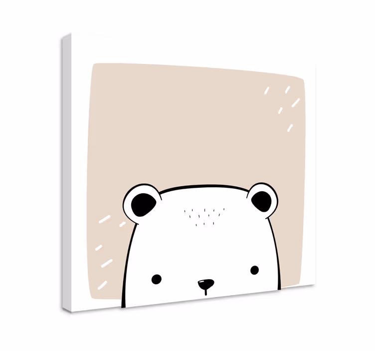 Quadro para bebê Bebê urso polar - TenStickers