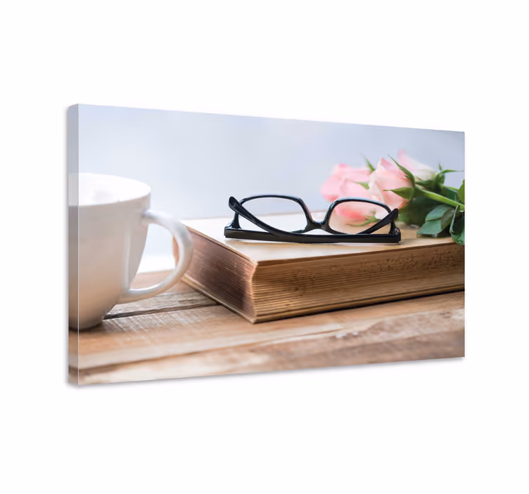 Quadro de flores café e rosas - TenStickers