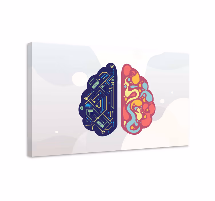 Quadro decorativo de vinícola design de dupla mente - TenStickers