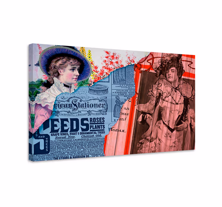Quadro decorativo elegante retratos de moda vintage - TenStickers