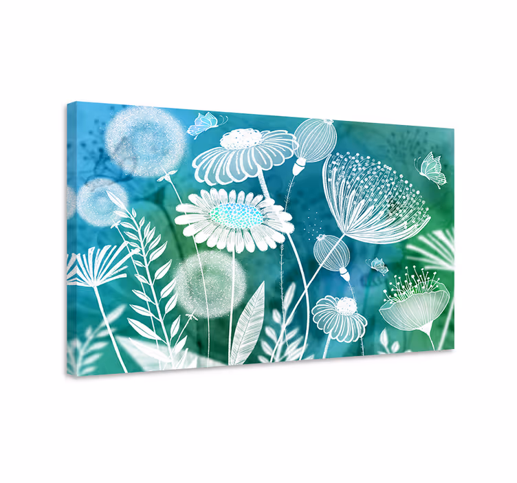 Quadro de flores com design floral em flor - TenStickers