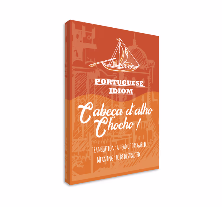 Quadro frase Português dizendo tradução distraída - TenStickers