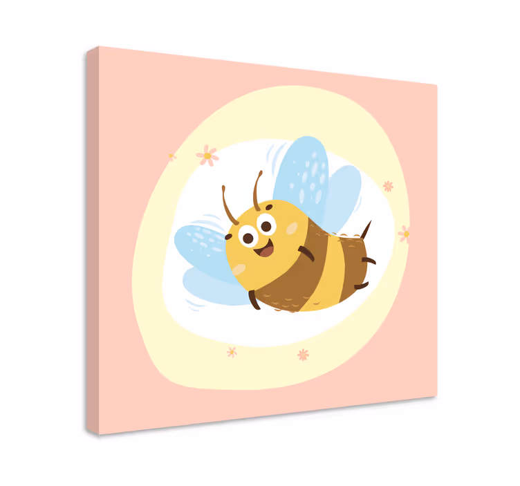 Quadro animais personagem abelha alegre - TenStickers