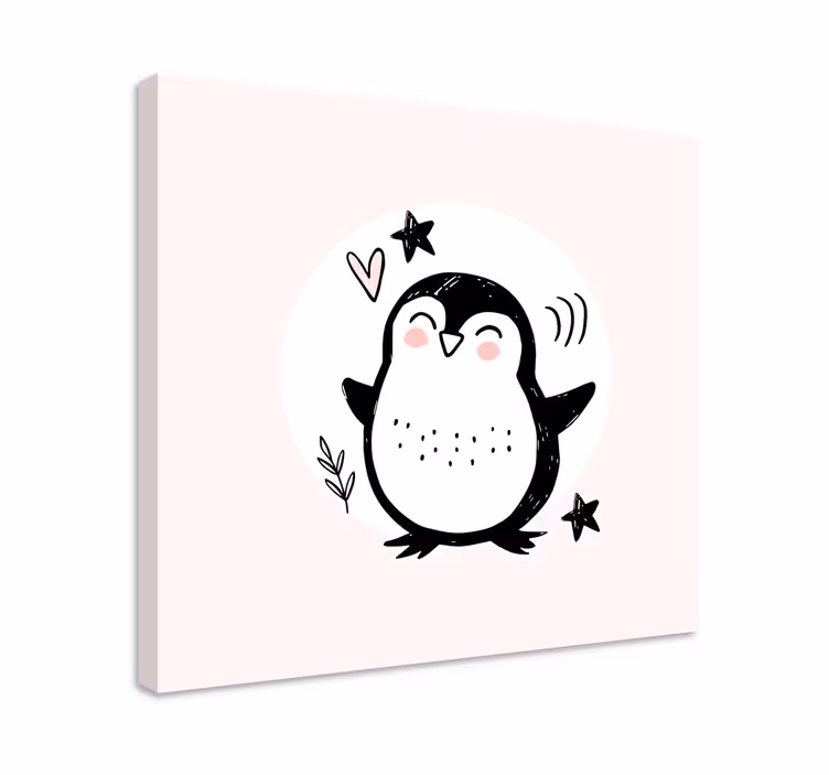 Quadro para bebê Desenho fofo bebê pinguim - TenStickers
