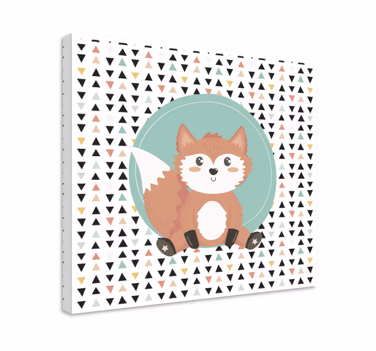 Quadro para bebê Desenho animado de raposa bebê fofo - TenStickers