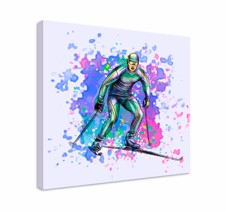 Quadro de arte Esquiar legal - TenStickers