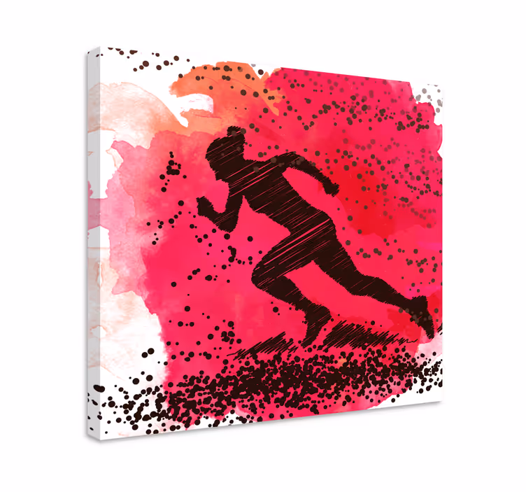 Quadros de desportos silhueta de corredor dinâmico - TenStickers