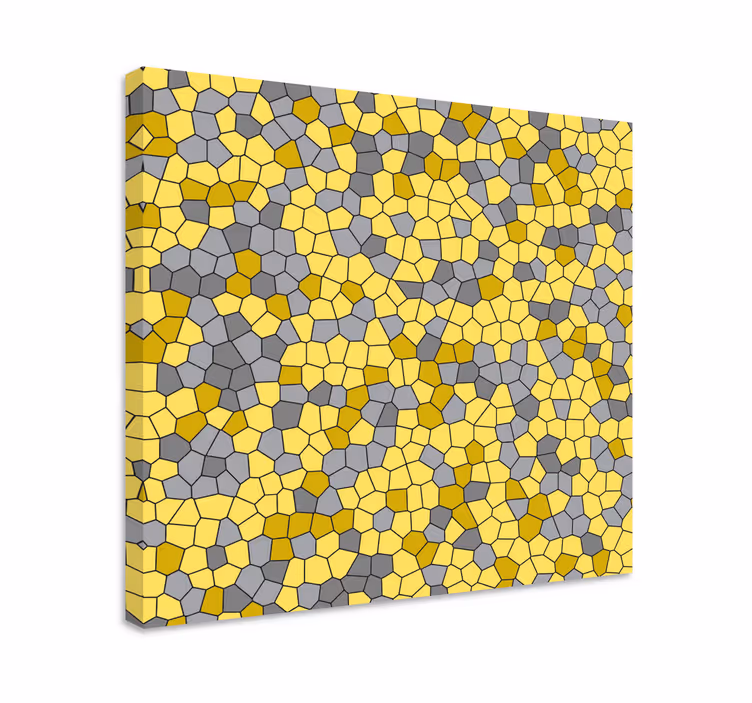 Quadro de figuras geométricas com design de favo de mel - TenStickers