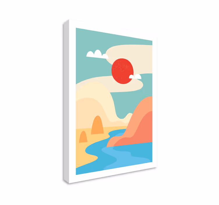 Quadro de paisagem cena de natureza abstrata - TenStickers