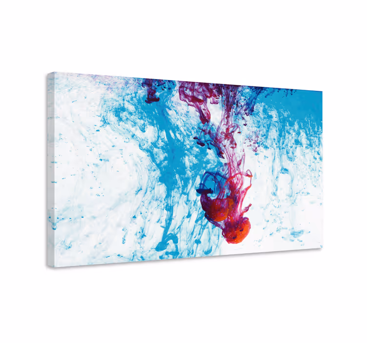 Quadro moderno Efeito de água roxo e azul - TenStickers