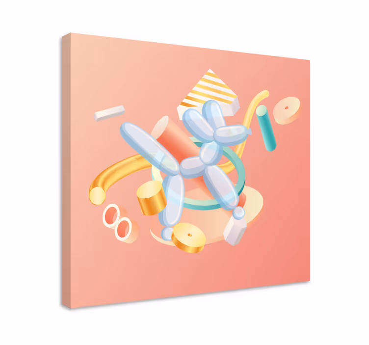 Quadro decorativo de vinícola formas de animais de balão - TenStickers