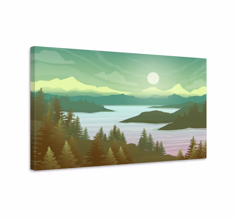 Quadro de árvores Rio e natureza - TenStickers
