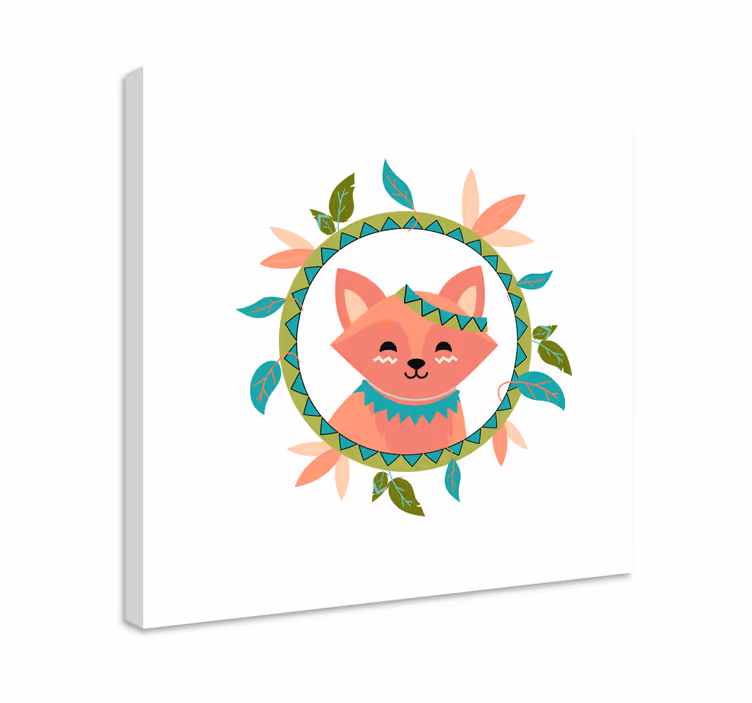 Quadro com gatos retrato de raposa encantadora - TenStickers