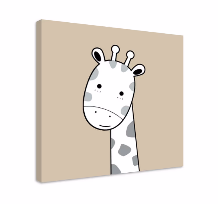Quadro animais Girafa bege nórdica - TenStickers
