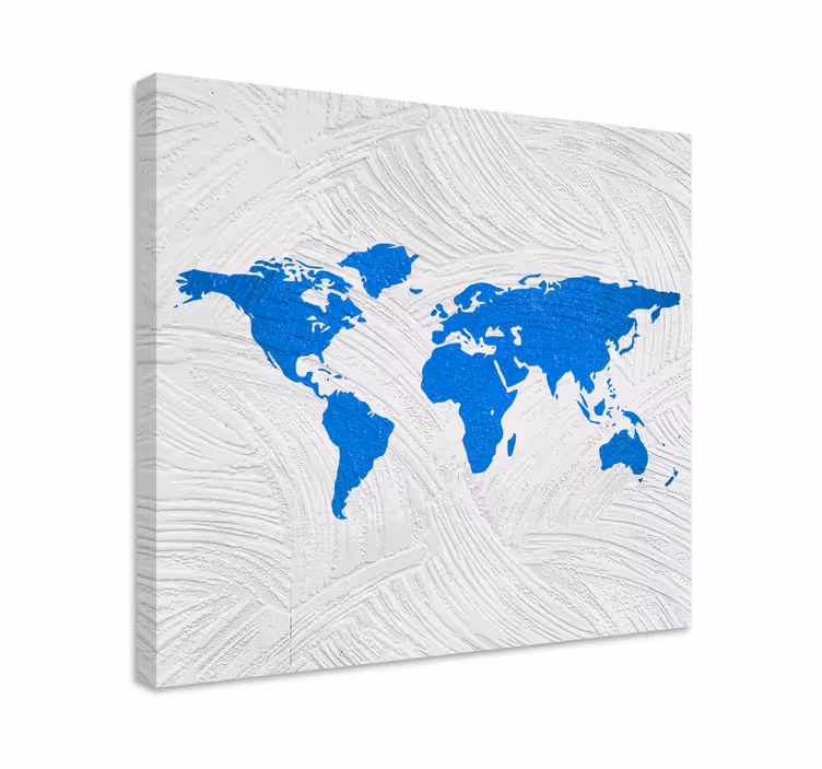 Quadro mapa mundi contorno do mundo - TenStickers