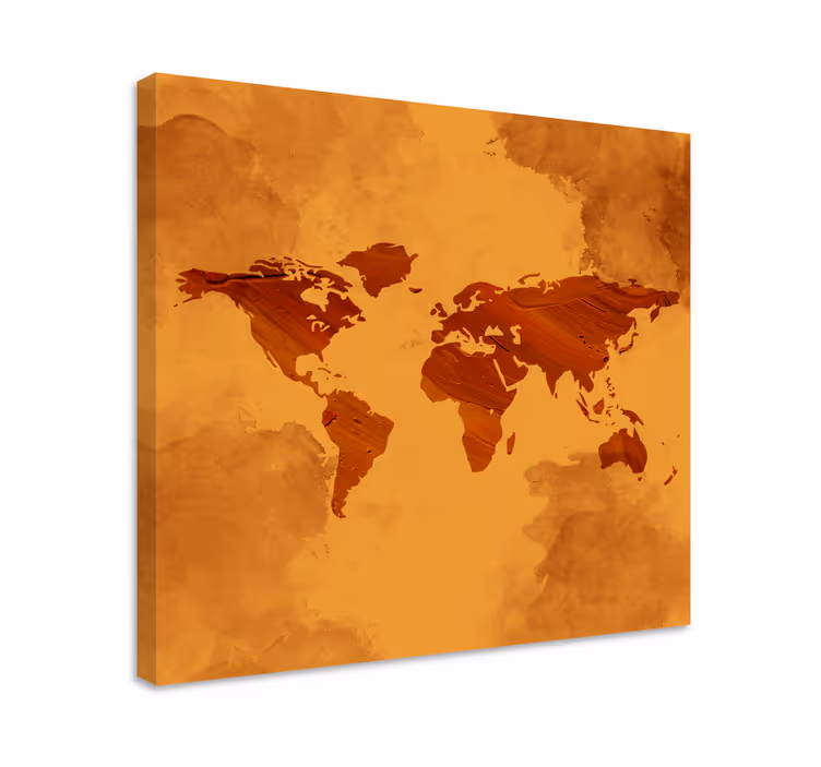 Quadro mapa mundi mapa mundial vintage - TenStickers