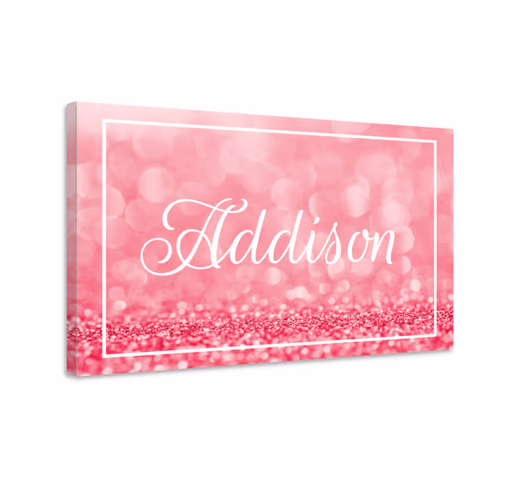 Quadro com nome Fluido gradiente rosa brilhante - TenStickers