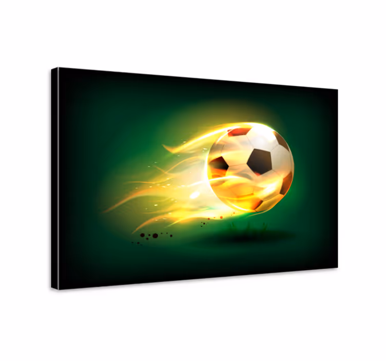 Quadro juvenil Futebol legal pegando fogo - TenStickers