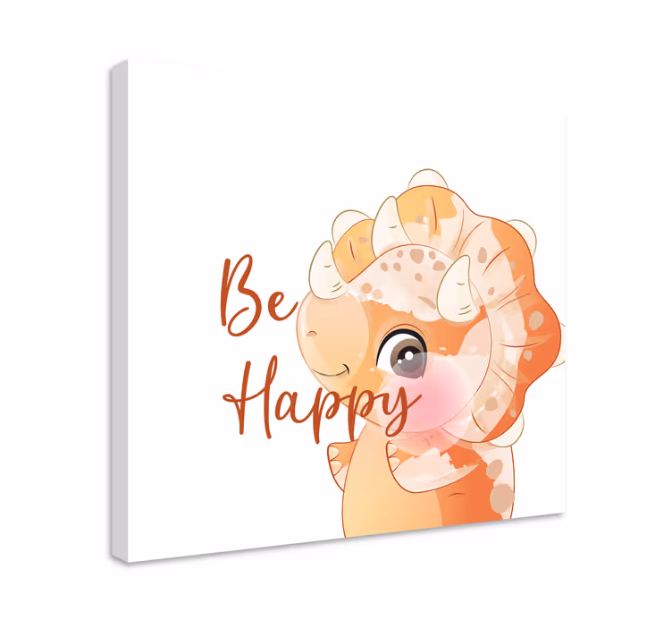 Quadro nórdico Dinossauro seja feliz - TenStickers