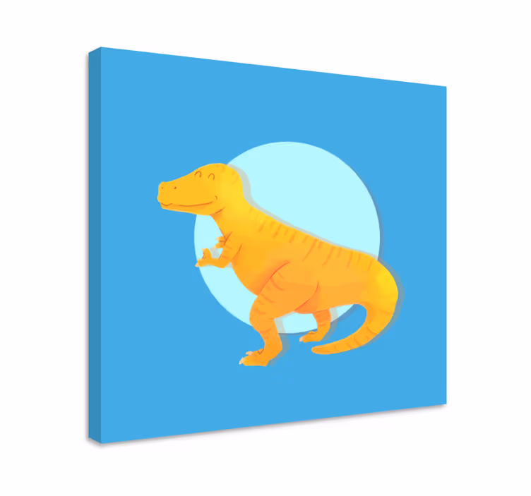 Quadro de dinossauro t-rex alegre - TenStickers