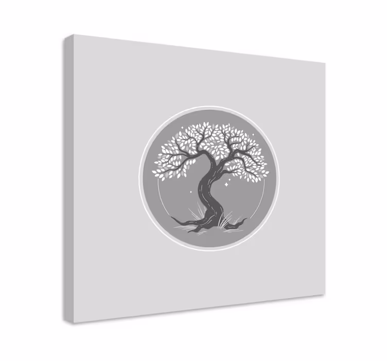 Quadro de árvores silhueta de árvore estilizada - TenStickers