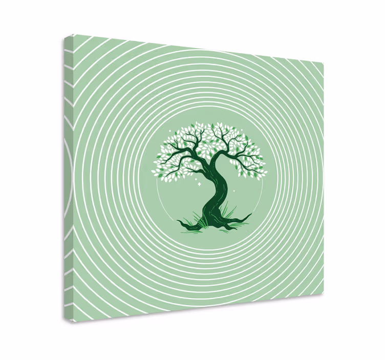 Quadro de árvores Árvore verde torcida - TenStickers