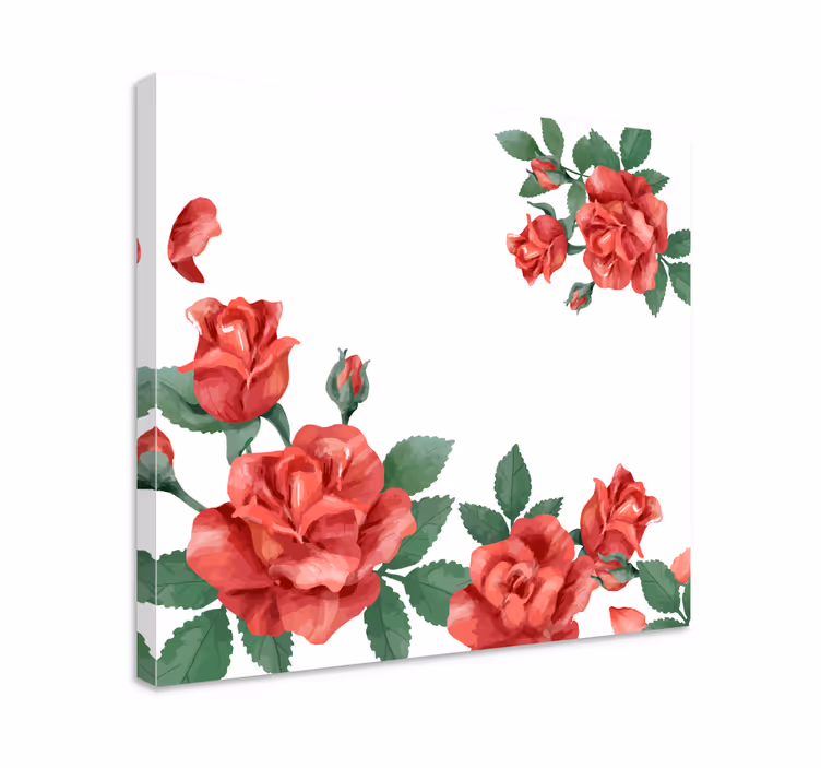 Quadro de flores rosas em flor - TenStickers