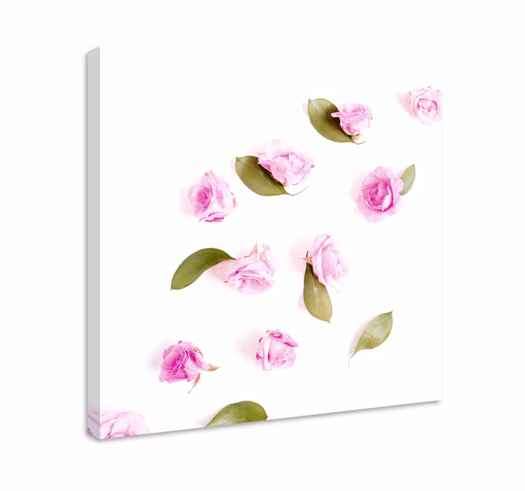 Quadro de flores rosas rosas delicadas - TenStickers