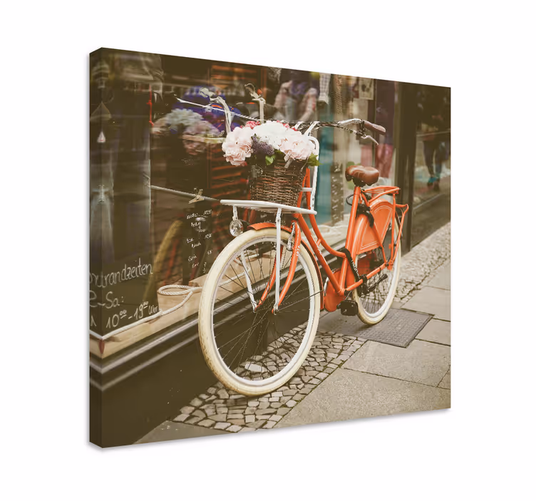 Quadro de cidade exposição encantadora de bicicletas - TenStickers