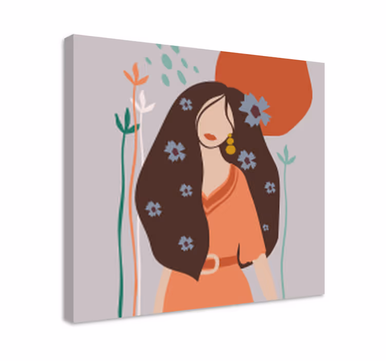 Quadros decorativos personagens retrato feminino chic - TenStickers