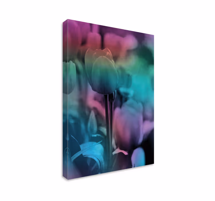 Quadro de flores silhueta floral suave - TenStickers