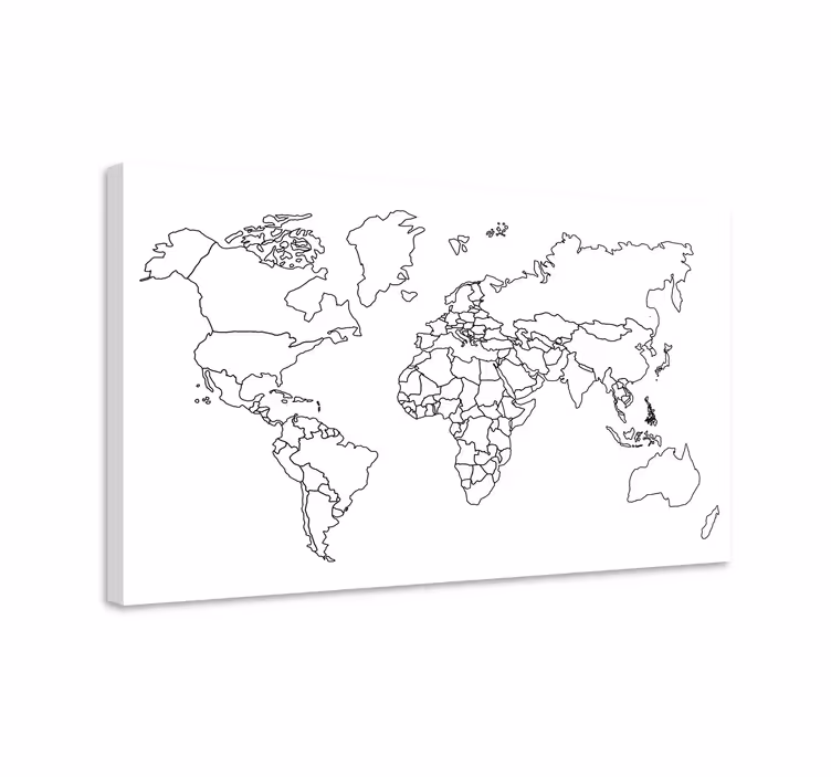 Quadro mapa mundi Minimal moderno - TenStickers