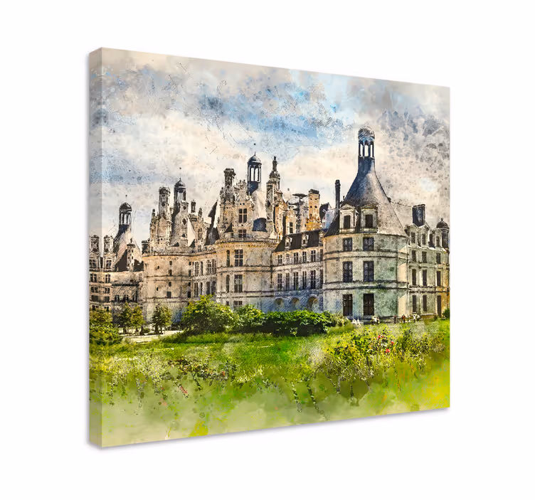 Quadro de cidade vista da arquitetura do château - TenStickers